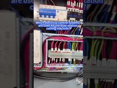 Quali sistemi di controllo elettrici sono utilizzati per la macchina di taglio a due stazioni?